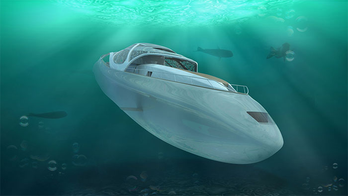 Siêu du thuyền lai tàu ngầm có thể lặn sâu 300m     