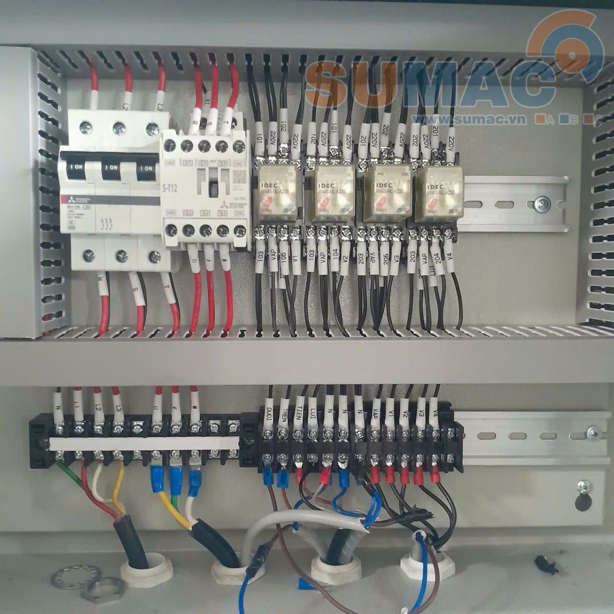 Sơ đồ tủ điện máy ép rác phế liệu