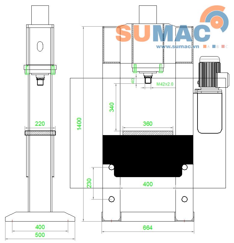 máy ép chữ H 15 tấn