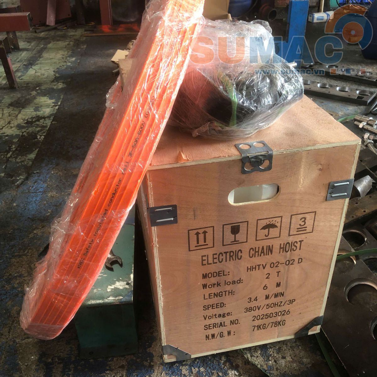Pa lăng điện nâng hạ 2 tấn