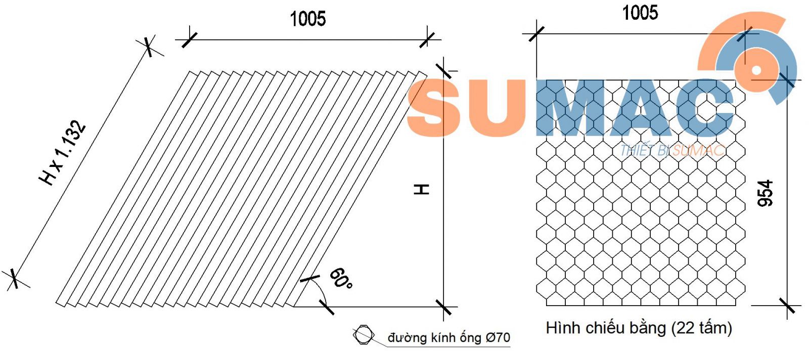 bản vẽ chi tiết tấm lắng inox cho nhà máy xử lý nước thải