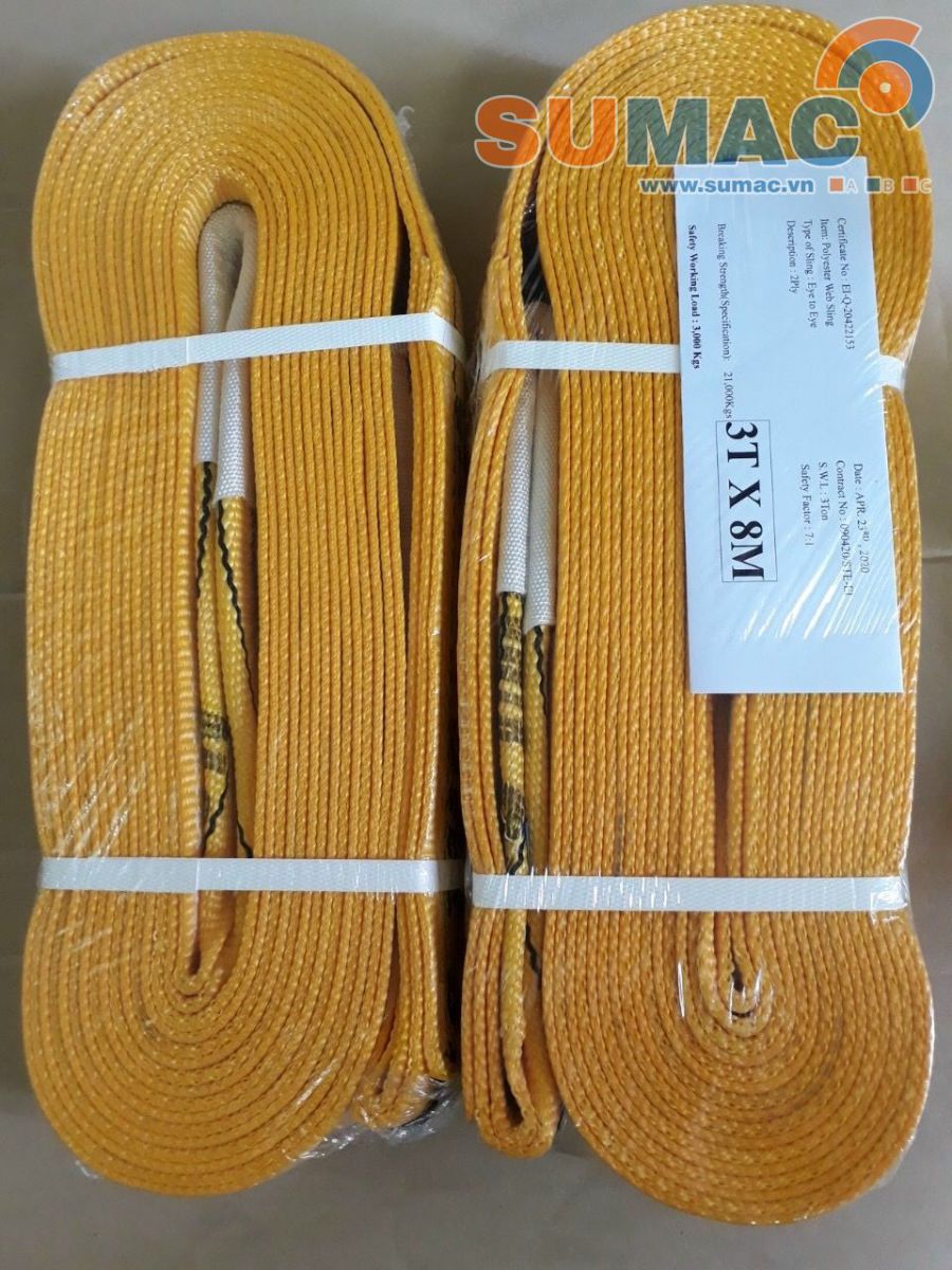 Phân loại cáp vải cẩu hàng Hàn Quốc