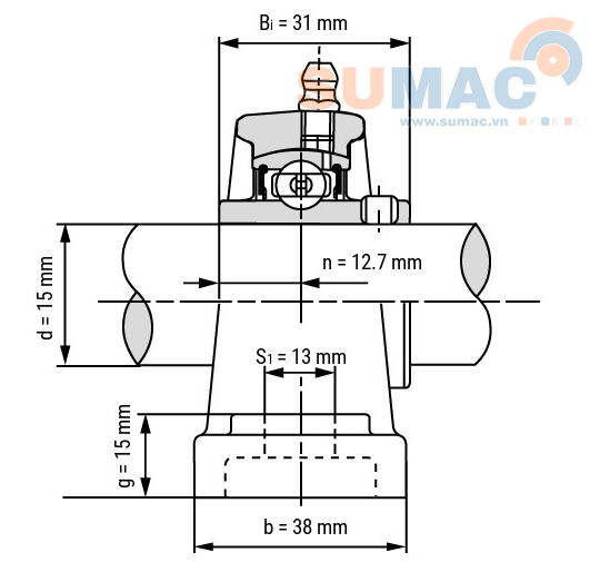 thông số gối đỡ ucp202