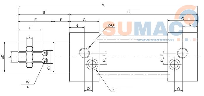 thông số kỹ thuật xi lanh khí TGC