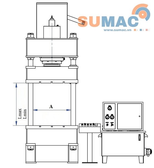 bản vẽ máy ép 4 trụ 100 tấn có bàn nhiệt