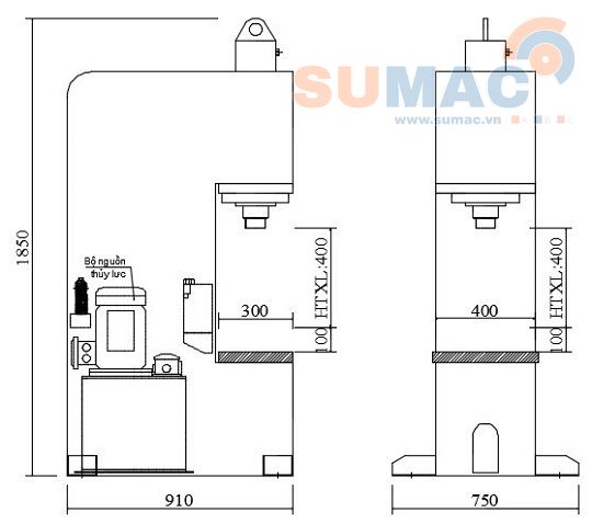 thông số máy ép thủy lực chữ C