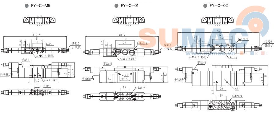 AN ĐIỆN TỪ KHÍ NÉN FY-C-M5, FY-C-01, FY-C-02