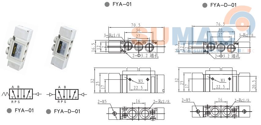 THÔNG SỐ KỸ THUẬT VAN ĐIỆN TỪ KHÍ NÉN FYA-01, FYA-D-01