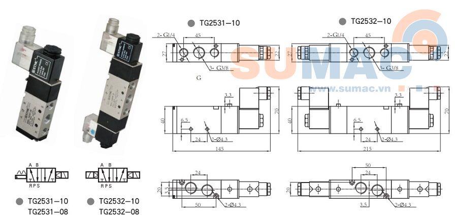 van điện từ khí nén TG2531-10, TG2532-10