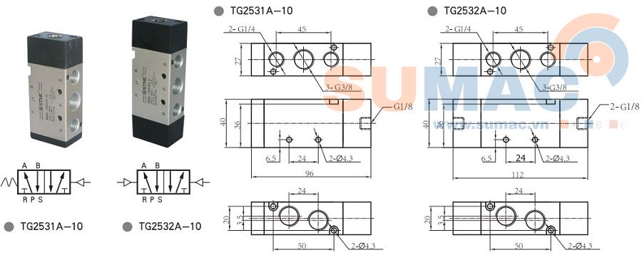 van điện từ khí nén TG2531A-10, TG2532A-10