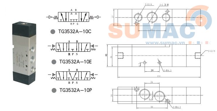 van điện từ khí nén TG3532A-10C