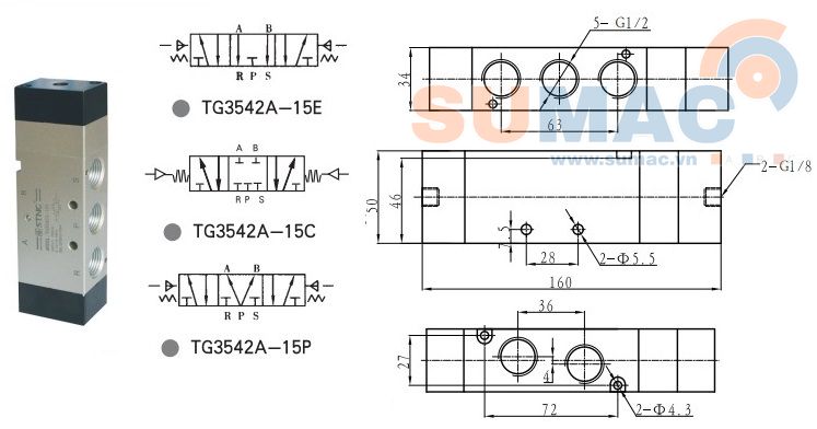 van điện từ khí nén TG3542A-15C